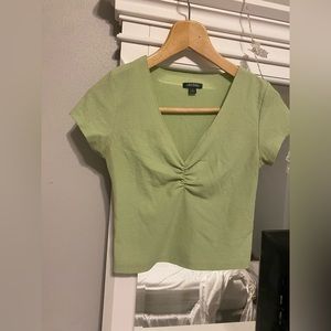 Super cute sage green crop top size S $10